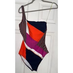 GOTTEX COLLECTION Maritime Orange One Shoulder Swimsuit - size 12 - SW9